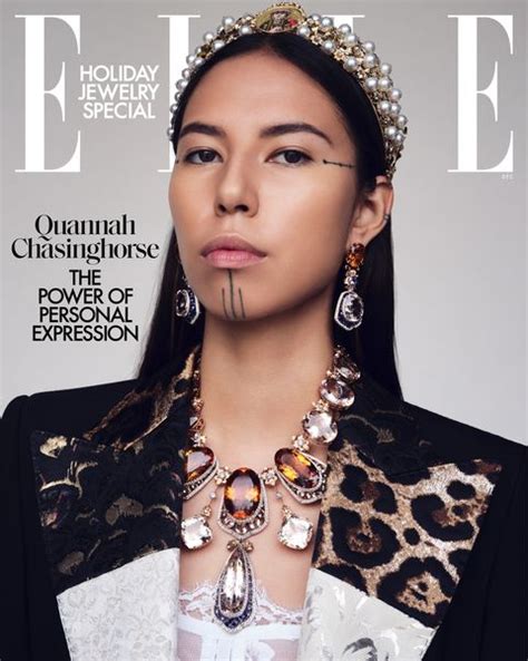 chanel elle model|Model Quannah Chasinghorse on Safeguarding Native Lands.